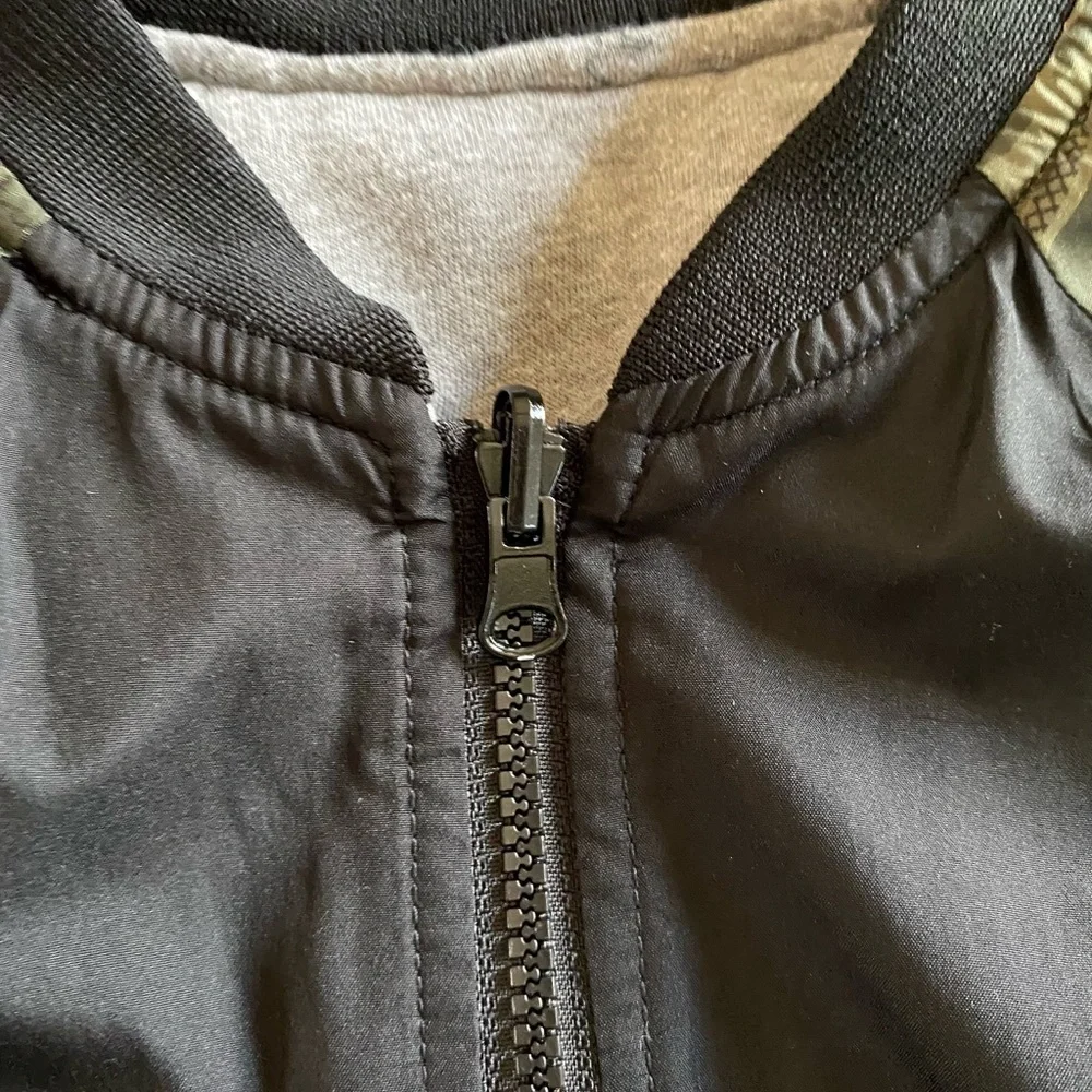 Old Navy, Boys, Reversible Jacket, Black/Camo and Heather Gray, Size S (6-7)